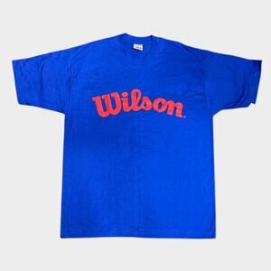 Vintage Top NEW Deadstock Wilson Single Stitch Blue Red Men's Large